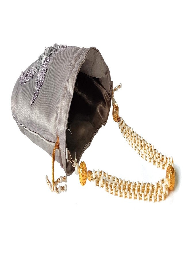 DUCHESS Women's Grey Potli Bag (Grey) - Image 5